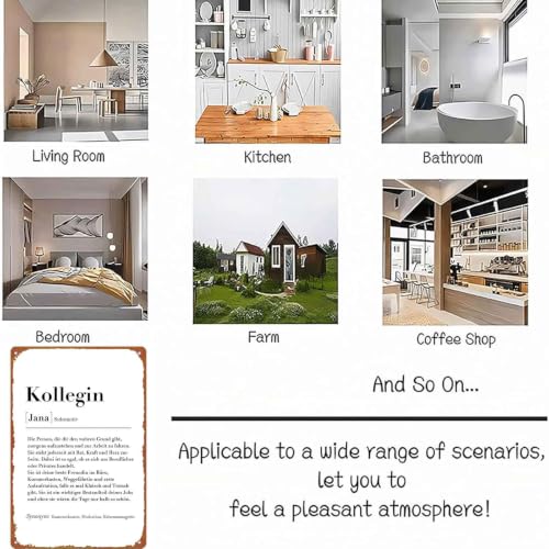 Personalized Aluminum Definition Tin Sign for Coworker, 8 x 12 - Product Imagery