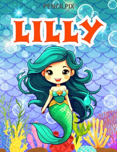 Lilly: Personalized Coloring Book For Lilly: Theme: Mermaid | - Product Imagery