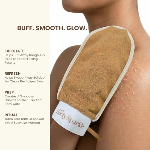 Exfoliating Glove for Shower & Bath – Viscose Body Scrubber Mitt - Product Imagery