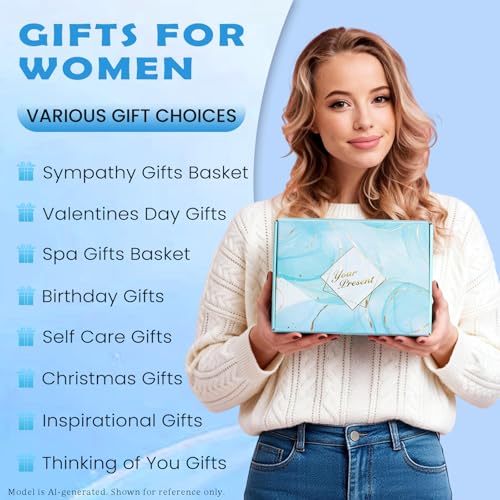 Self Care Gift Set for Women, Blue Cozy Box - Product Imagery
