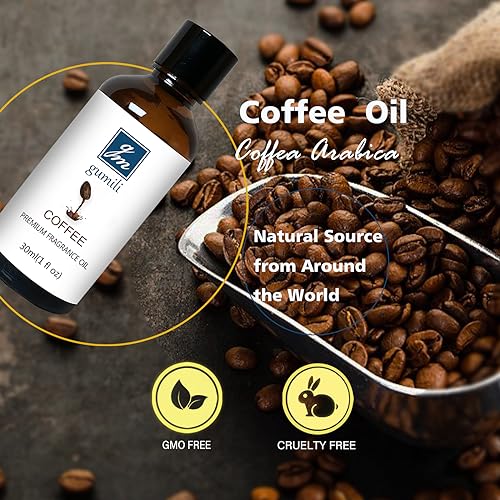 GM Gumili Coffee Fragrance Oil, Perfume Oil for Diffuser, 1 Oz - Product Imagery