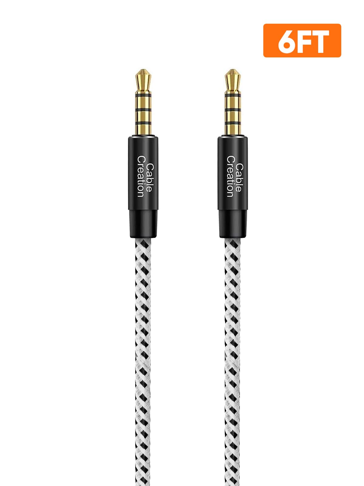 CableCreation 3.5mm TRRS Audio Cable 6FT, 4-Pole Aux Cord Hi-Fi S by CableCreation - Angle View 9