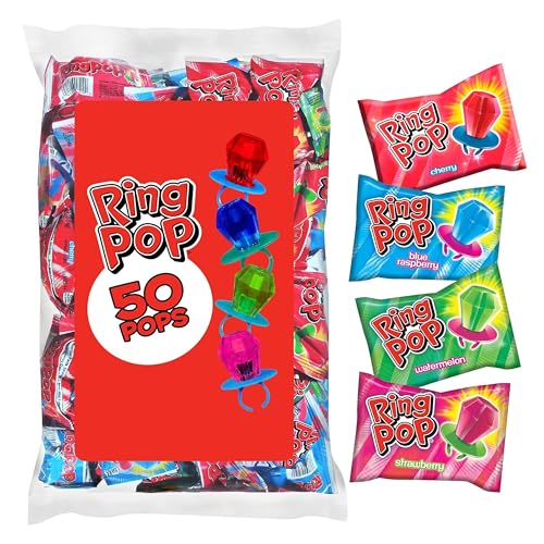 Ring Pop Halloween Candy Lollipops 50 Count Bulk Assorted - Ring Pop Official Imagery - 1