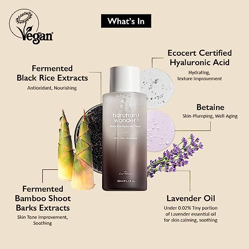 haruharu wonder Black Rice Hyaluronic Toner, 5.07 fl. oz, - Product Imagery