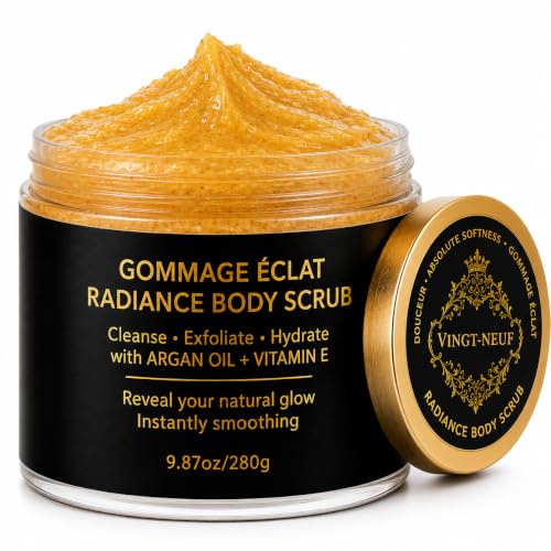 VINGT-NEUF Exfoliating Turmeric Body Scrub, Brightening Body Exfoliator Scrub 280g - VINGT-NEUF Official Product View 1