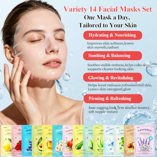 ANKOOY 33 Pack Face Masks Skincare Gifts for Teens Girls Women... - Product Imagery