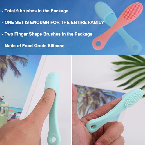 9-in-1 Face Scrubber Face Cleaning Brushes Super Soft Silicone - Product Imagery