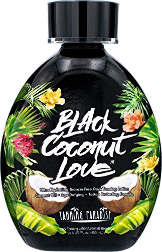 Tanning Paradise Black Coconut Love Tanning Lotion | Coconut Oil - Product Imagery