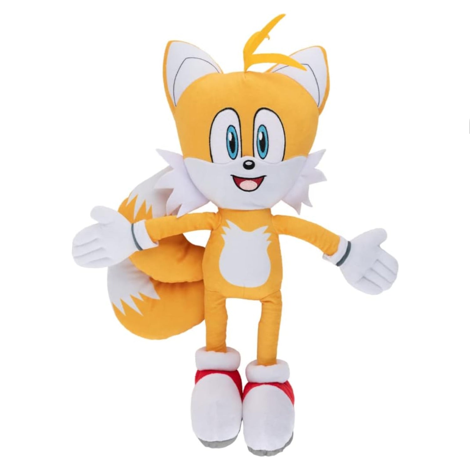 Soft plush Sonic the Hedgehog Tails cuddle pillow by Franco, official Sega anime bedding plush toy, perfect for fans.