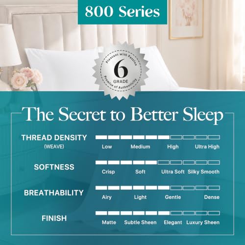 Carressa Linen 100% Egyptian Cotton King Size Sheets Set - 800 - Product Imagery