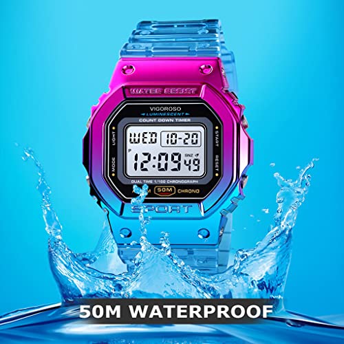 VIGOROSO Digital Watches for Women Waterproof Men's Wrist - Product Imagery