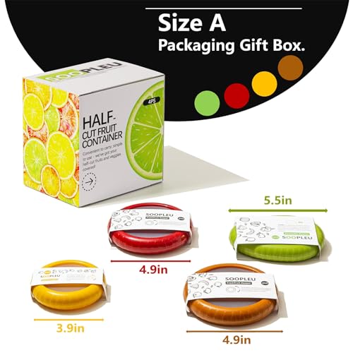 Avocado Saver & Onion Storage, 4Pcs Silicone Fresh Produce Holder - Product Imagery