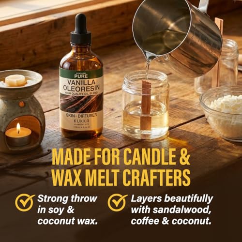 Kukka 100% Pure Vanilla Essential Oil for Skin, Diffuser, 4 Fl Oz - Product Imagery