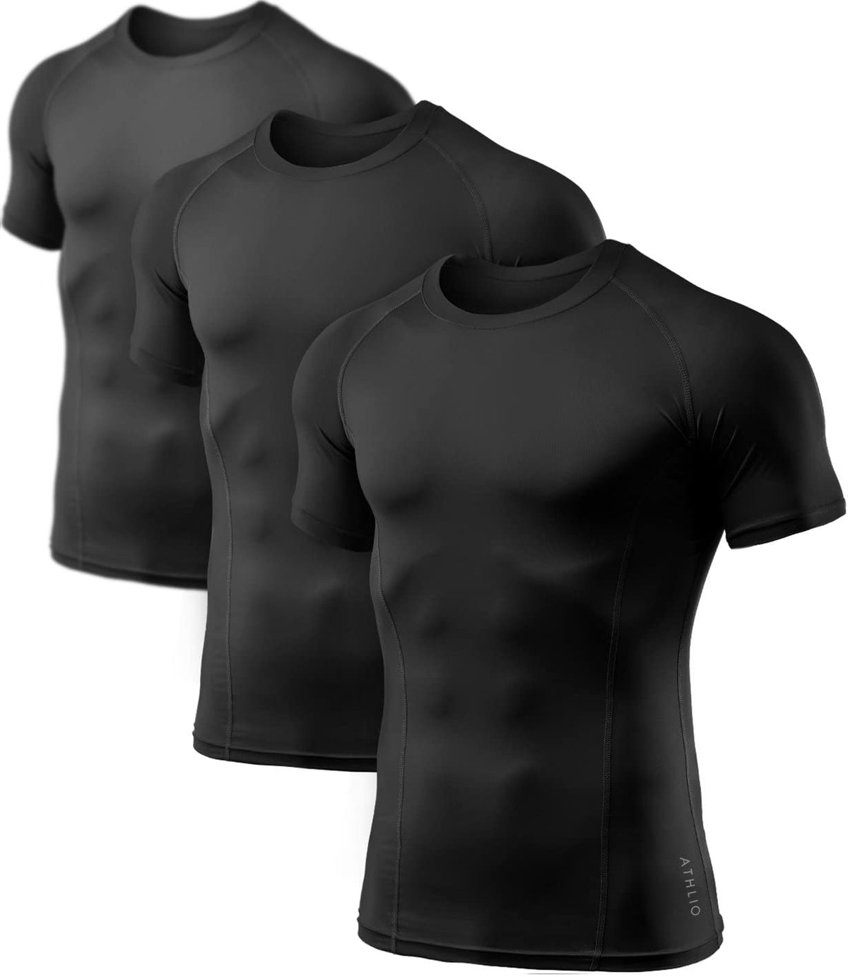 ATHLIO Men s Cool Dry Short Sleeve Compression Shirts Sports - ATHLIO Official Imagery - 1