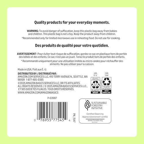 Amazon Basics Everyday Disposable Paper Plates, 8.62 Inch, - Product Imagery