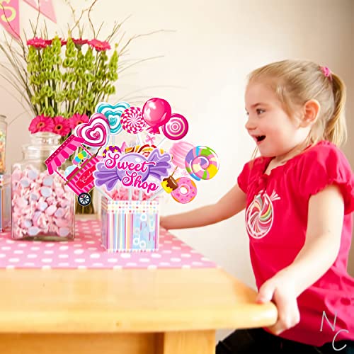 24Pcs Candyland Party Centerpieces Sticks Candyland Lollipop - Product Imagery