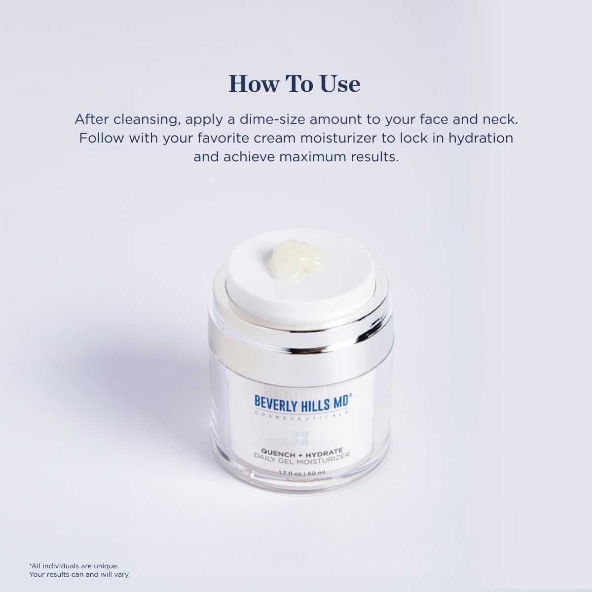 Beverly Hills MD Quench Hydrate Daily Gel Moisturizer - Beverly Hills MD Official Imagery - 4