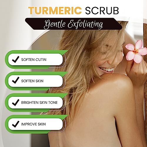 Turmeric Body Scrub, Face & Body Exfoliating Scrub, 7.8 oz - Product Imagery