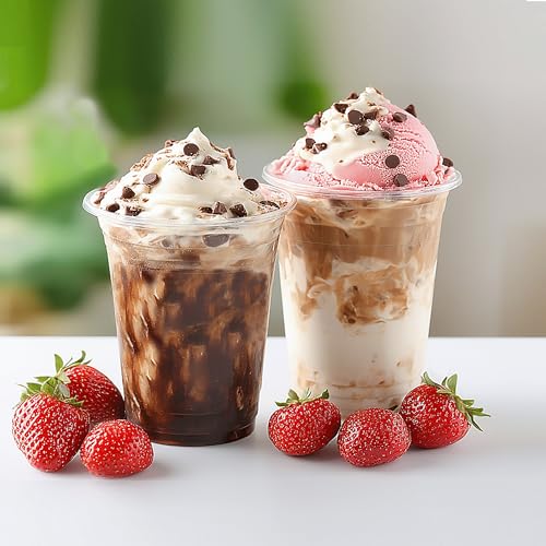 TashiBox 100 Count - 16 Ounce Plastic Cups, Ice Coffee Cups To - Product Imagery