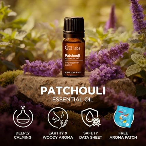 100% Pure Patchouli Essential Oil for Skin & Diffuser - 0.34 Fl - Product Imagery