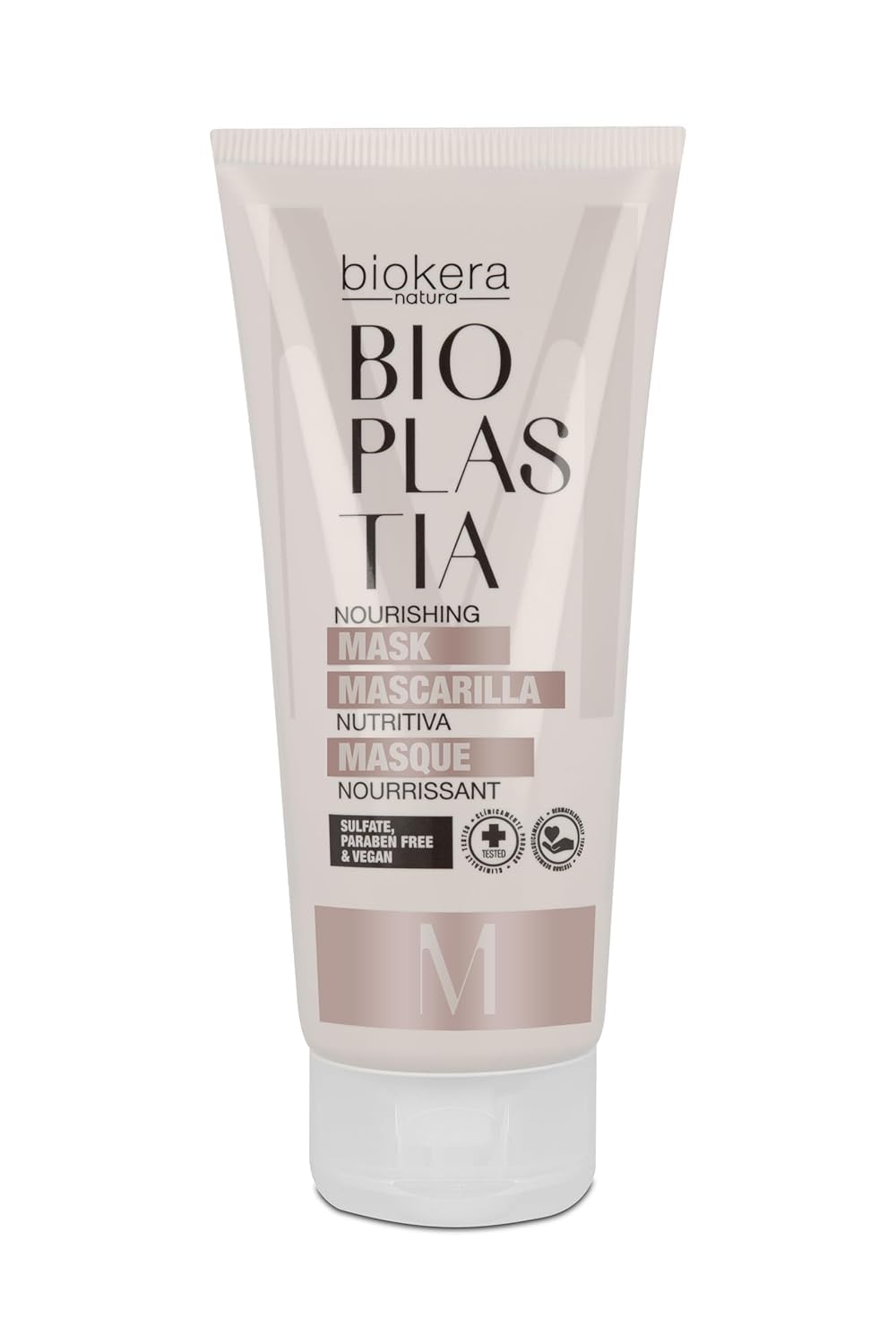 SALERM - Nourishing Hair Mask - Biokera Bioplastia - 200 ml - Vegan Keratin and Mankett Seed Oil - Restores and Protects - Stronger and More Elastic Hair - Anti-Frizz Hair