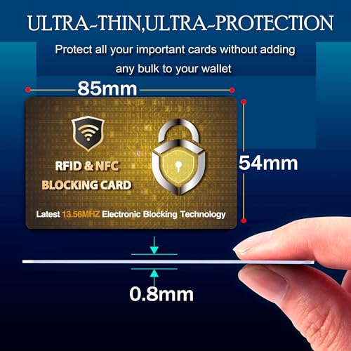SaiTech IT 5 Pack RFID Blocking Card for Credit Debit ID Card, - Product Imagery