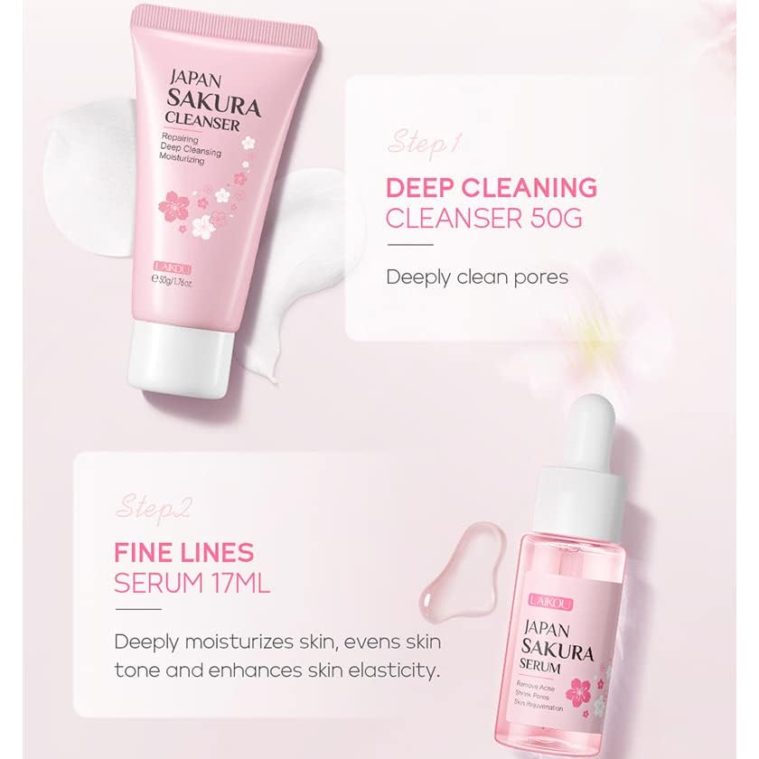 1 Pack Skin Care Set, Containing Deep Cleansing Facial Cleanser+ - Product Imagery