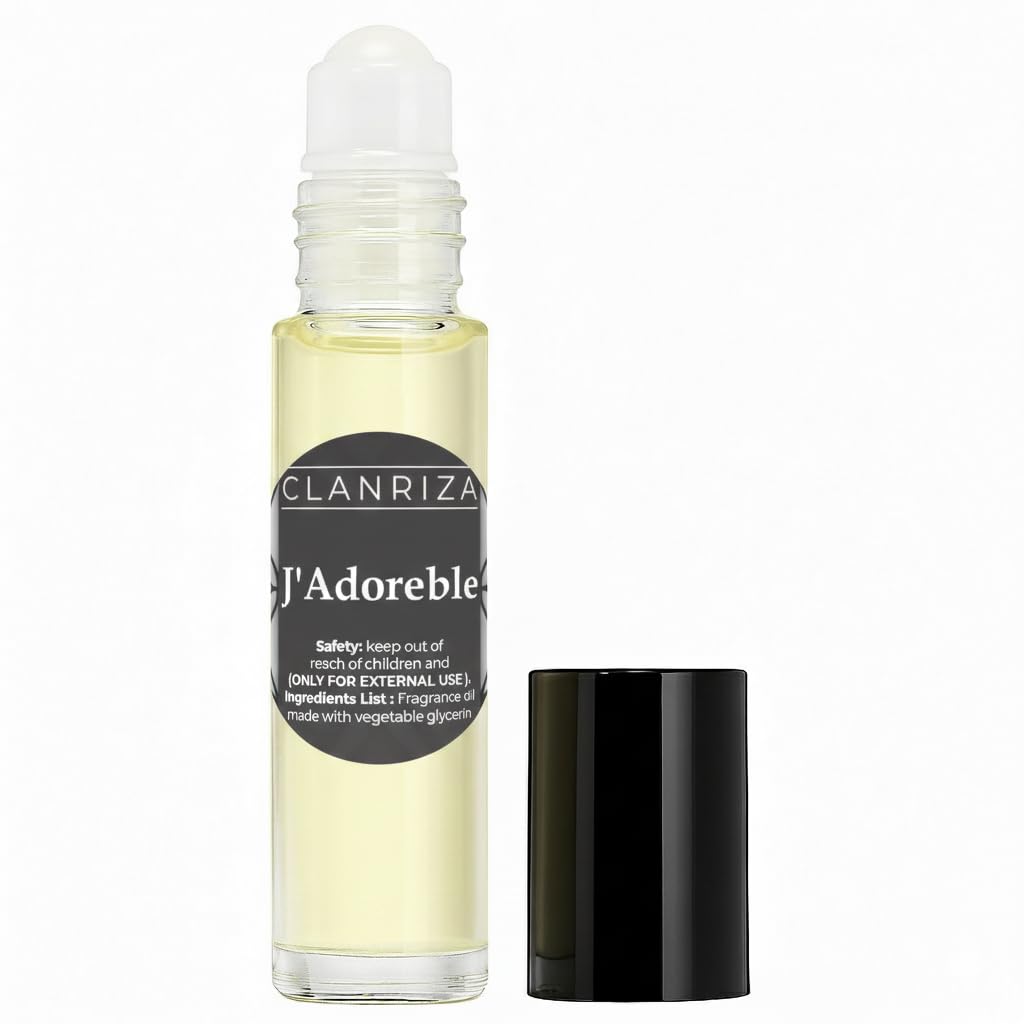 10ml Roll-On Glass Bottle J’Adoreble Fragrance Body Oil - Product Imagery