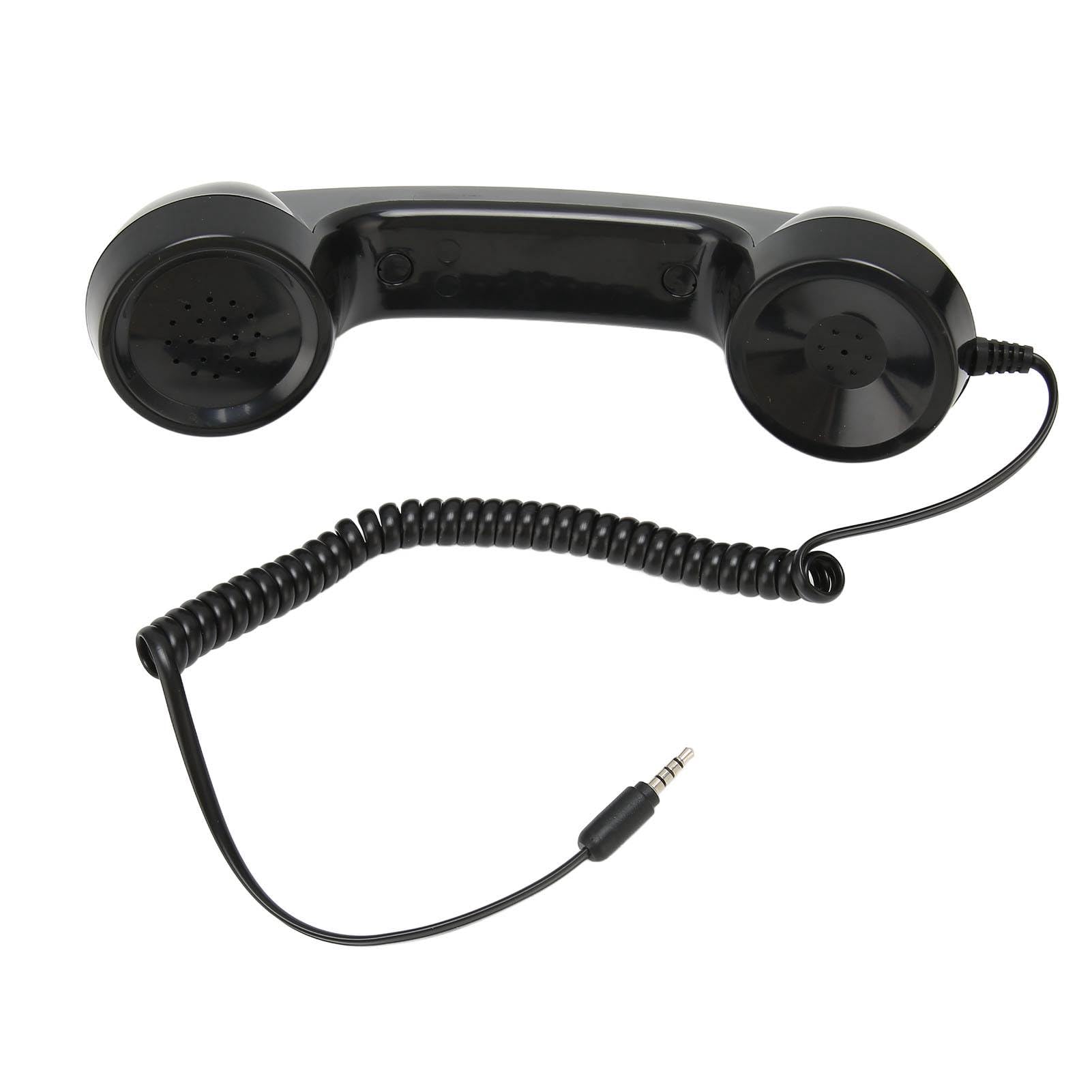 Black Tangxi retro handset for mobile phones and computers, multifunction radiation-proof handheld phone receiver.
