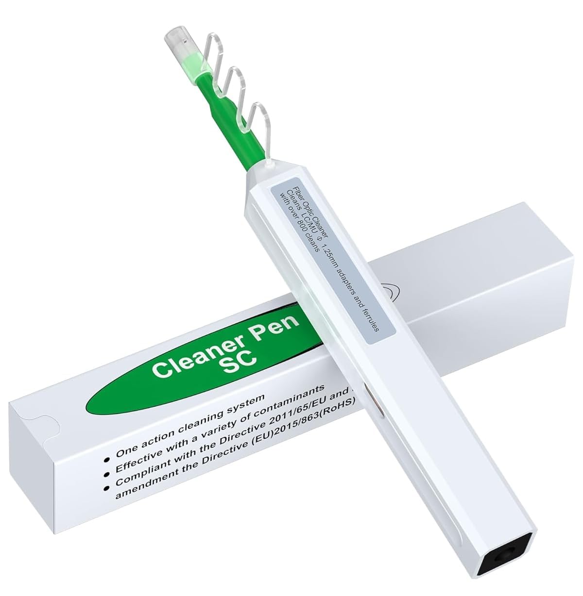 Fiber Optic Pen Cleaner for SC/ST/FC, 2.5mm UPC/APC Ferrule - Product Imagery