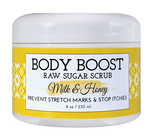 Body Boost Milk & Honey Sugar Scrub - Help Prevent Dry Skin & Stretch Marks - Body Boost Official Product View 1