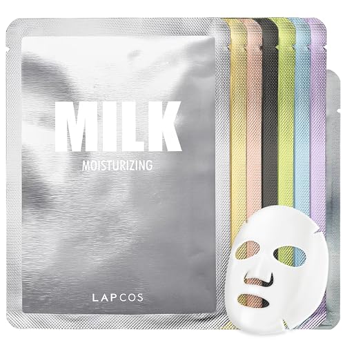 LAPCOS K-Beauty daily sheet face mask variety pack with seven different masks for nourishing skincare.