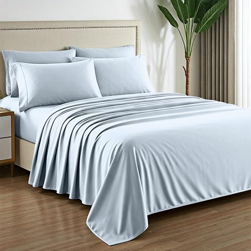 Mayfair Linen 100% Pure Egyptian Cotton Sheet Queen Size - - Product Imagery