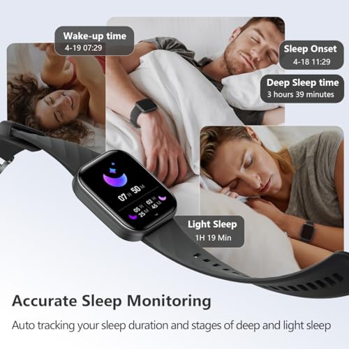 FITVII Health & Fitness Tracker (Answer/Make Calls), Smart Watch - Product Imagery