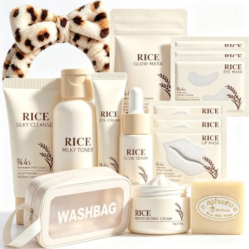 17 PCS Korean Skin Care Set, Rice SkinCare Set for Women & - Product Imagery