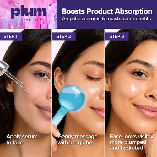 Plum Beauty Facial Cooling Globes, Cool Massage Tools for - Product Imagery