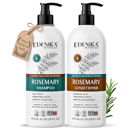 EDENIKA BOTANICALS Rosemary Biotin Shampoo and Conditioner Set for Hair Strengthening - EDENIKA BOTANICALS Official Product View 1