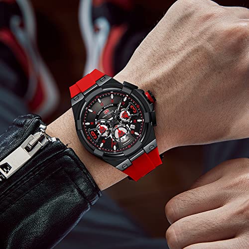 MF MINI FOCUS Mens Watches Unique Hollow Casual Wrist Watch - Product Imagery