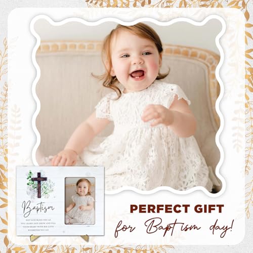 Baptism Picture Frame - 4 x 6 Inch Photo - First Communion Gifts - Product Imagery