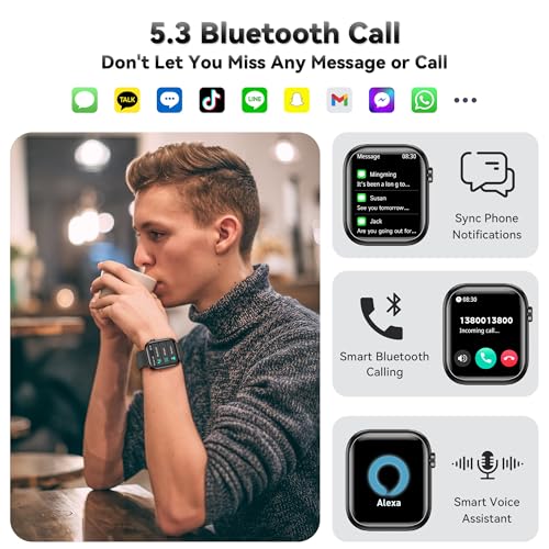 Smart Watch for Men Women(Answer/Make Call), 1.83" Fitness Watch - Product Imagery