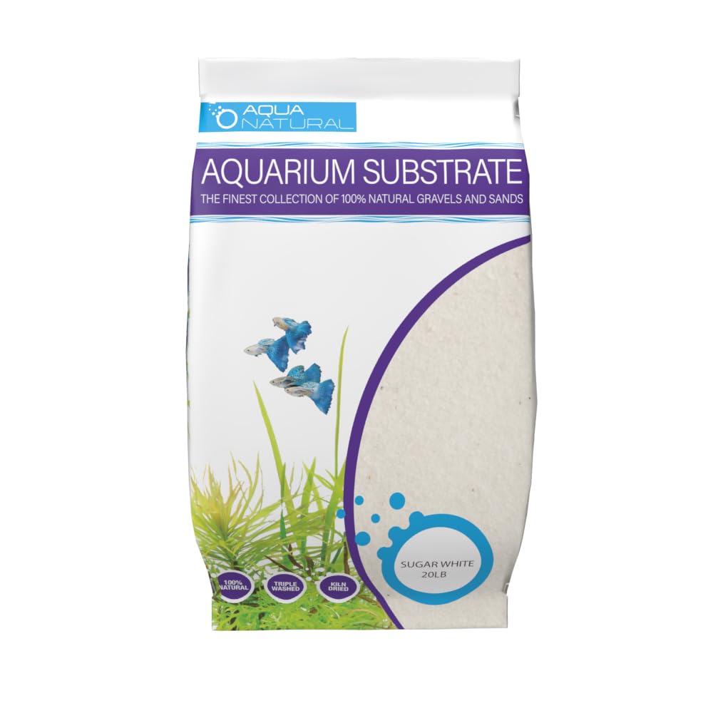 Aqua Natural Substrate Sugar White Sand 20lb - Aqua Natural Official Imagery - 1