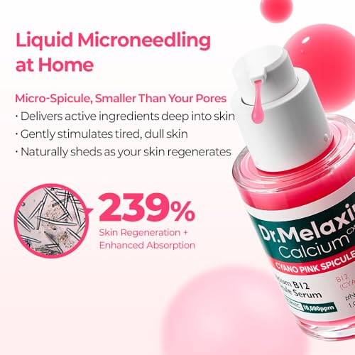 n Cyano Pink Spicule Serum with Vitamin B12, Liquid Microneedle - Product Imagery