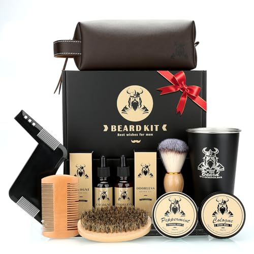 Beard Kit Gifts for Men 10 Pcs Cool Fathers Day Birthday - EXREIZST Official Imagery - 1