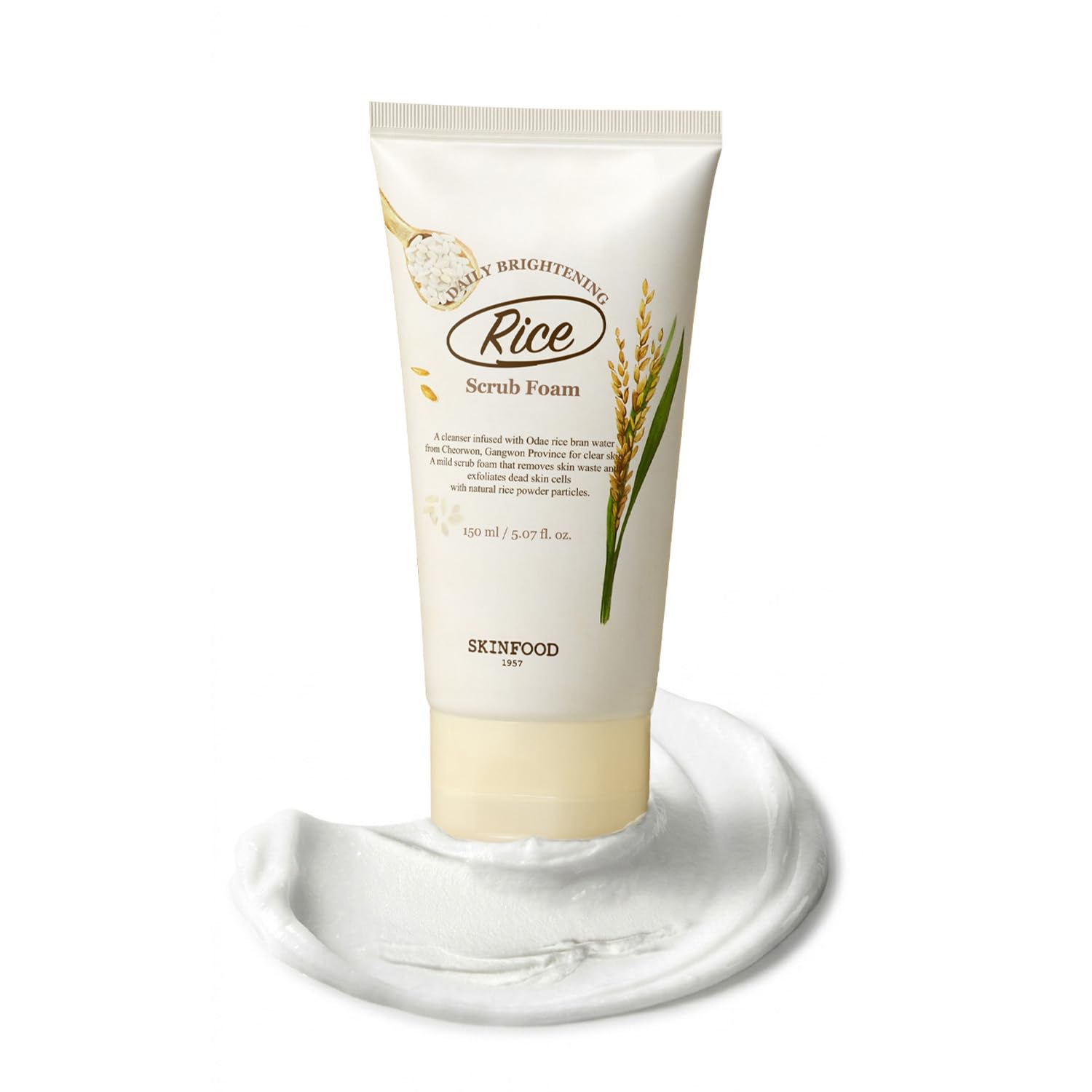 SKINFOOD Rice Daily Scrub Foam, Facial Cleanser with Face Scrub, - SKINFOOD 1957