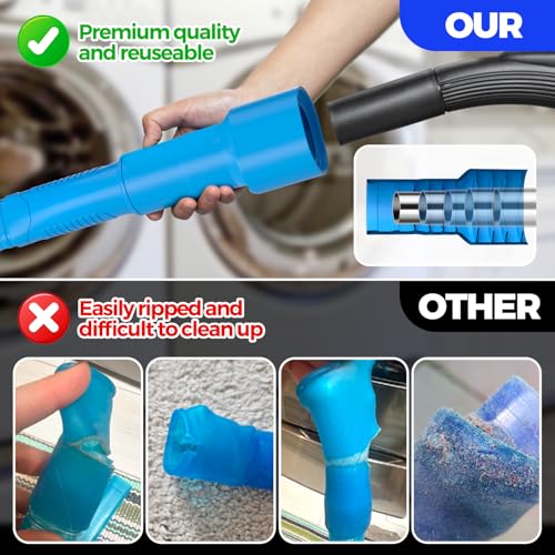 Holikme Dryer Vent Cleaner Kit 2Pack - Lint Vacuum Attachment & - Product Imagery