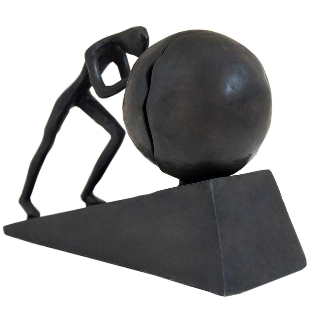 Briskfeel Man with Sphere Iron Statue Metal Sisyphus - Briskfeel Official Imagery - 5
