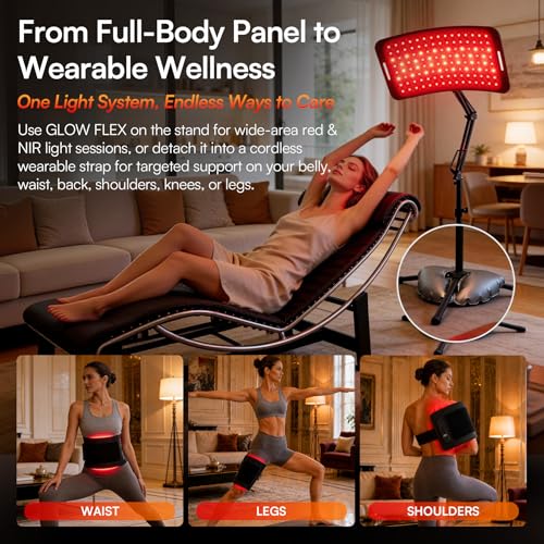 INIA Red Light Therapy Panel & Belt 2-in-1, 1064nm + 850nm Dual - Product Imagery