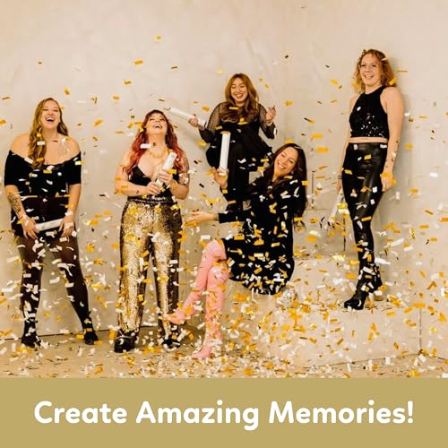 Gold and Silver Confetti Poppers and Cannons, Party Poppers, - Product Imagery