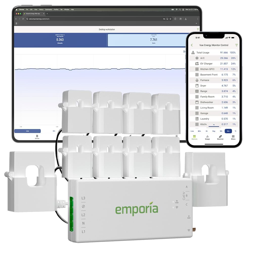 Emporia Vue 3 Home Energy Monitor - Smart Home Automation Module and Real Time E - EMPORIA Official Product View 9
