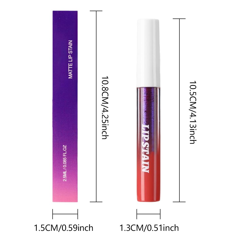 evpct 3Pcs Peel Off Lip Stain Tints, Maroon Mauve Red Matte Liquid Lip - View 8